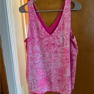 Lilly Pulitzer Pink Tropical Print Women's Top